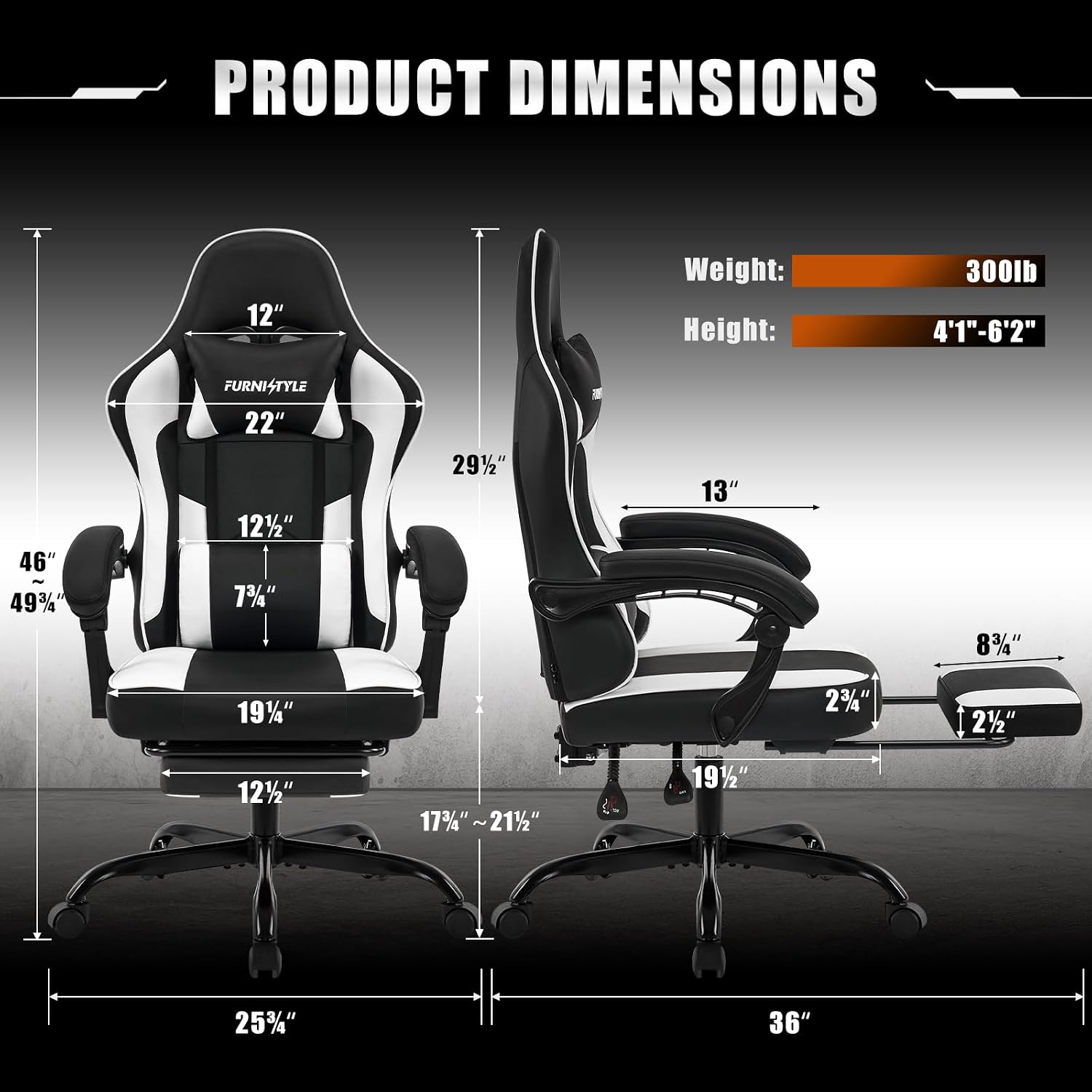 Gaming Chair with Footrest, Vi - đánh giá và giá Video Gaming & Esports Usd Acc
